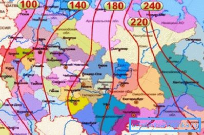 Ovaj dijagram pokazuje dubinu penetracije mraza u klimatskim zonama. Ovaj dijagram pokazuje dubinu penetracije mraza u klimatskim zonama.
