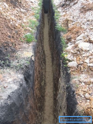 Dno jarka treba biti čvrsto i ravno. Dno jarka treba biti čvrsto i ravno.