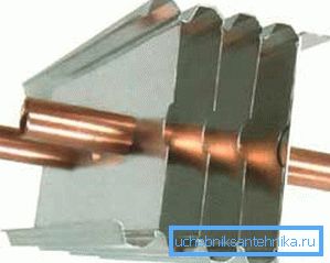 Kombinacija bakarnih cevi i aluminijumskih ploča Kombinacija bakarnih cevi i aluminijumskih ploča