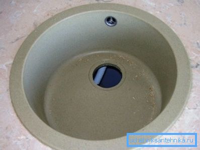 Okrugli i tačni umivaonik za kuhinju prečnika 40 cm Okrugli i tačni umivaonik za kuhinju prečnika 40 cm