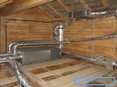 Amaterska fotografija razgranatog ventilacionog sistema instaliranog u potkrovlju zgrade radi lakog ožičenja Amaterska fotografija razgranatog ventilacionog sistema instaliranog u potkrovlju zgrade radi lakog ožičenja