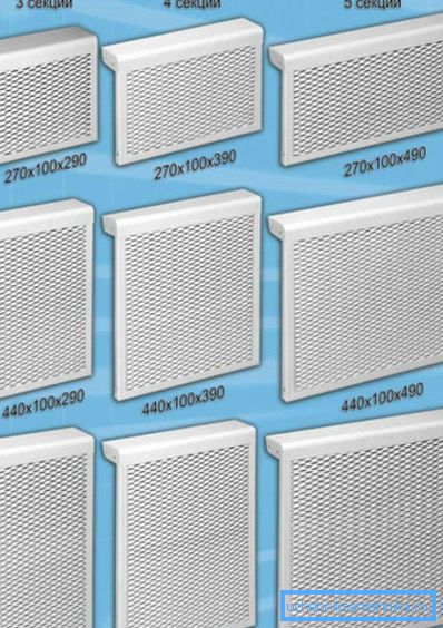 Metalni ekrani za radijatore proizvode različite veličine Metalni ekrani za radijatore proizvode različite veličine