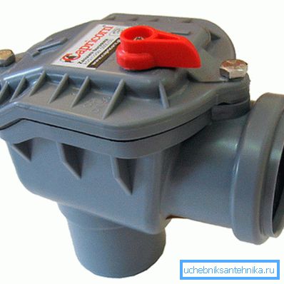 Na slici - ventil za cev prečnika 50 mm. Na slici - ventil za cev prečnika 50 mm.