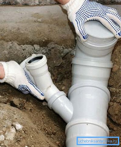Na slici - ugradnja plastičnih cevi sa utičnicom Na slici - ugradnja plastičnih cevi sa utičnicom