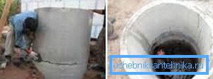 Na fotografiji, prvi koraci instalacije - ugradnja betonskih prstenova Na fotografiji, prvi koraci instalacije - ugradnja betonskih prstenova
