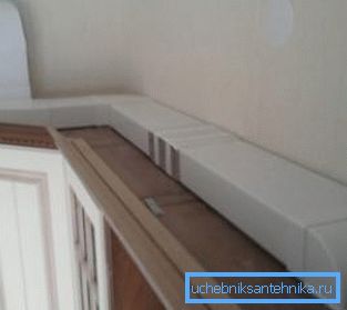 Na slici - primer postavljanja pravougaone cevi