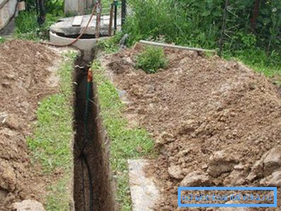 Na fotografiji - proces postavljanja glavne cevi iz bunara. Na fotografiji - proces postavljanja glavne cevi iz bunara.