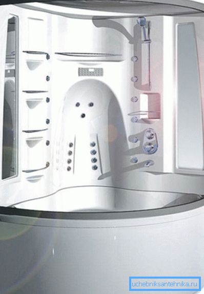 Generator pare omogućava postizanje optimalne temperature i vlažnosti u odjeljku kako bi se stvorila improvizovana kupka.