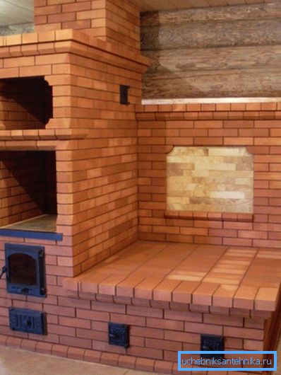 Pećnica sa velikom klupicom i pločom za kuhanje Pećnica sa velikom klupicom i pločom za kuhanje