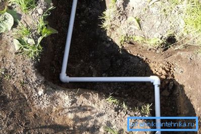 Plastični cjevovod u rovu Plastični cjevovod u rovu