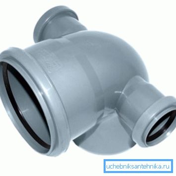 Primer adaptera sa izlazom cevi za 50 mm. Primer adaptera sa izlazom cevi za 50 mm.