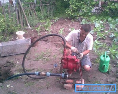 Pumpiranje ručne pumpe. Pumpiranje ručne pumpe.