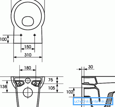 Cersanit NANO dimenzije modela Cersanit NANO dimenzije modela