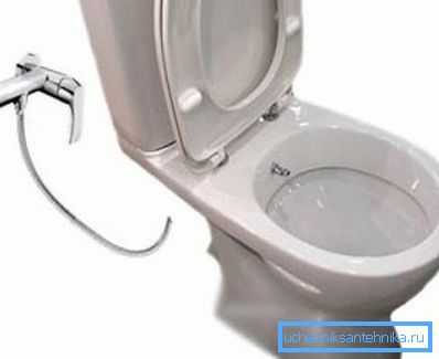 WC sa integrisanom mlaznicom. WC sa integrisanom mlaznicom.