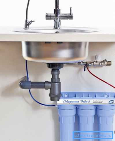 Instaliran filter za vodu ispod sudopera Instaliran filter za vodu ispod sudopera