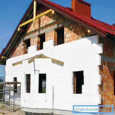 Toplotna izolacija fasadne pene.